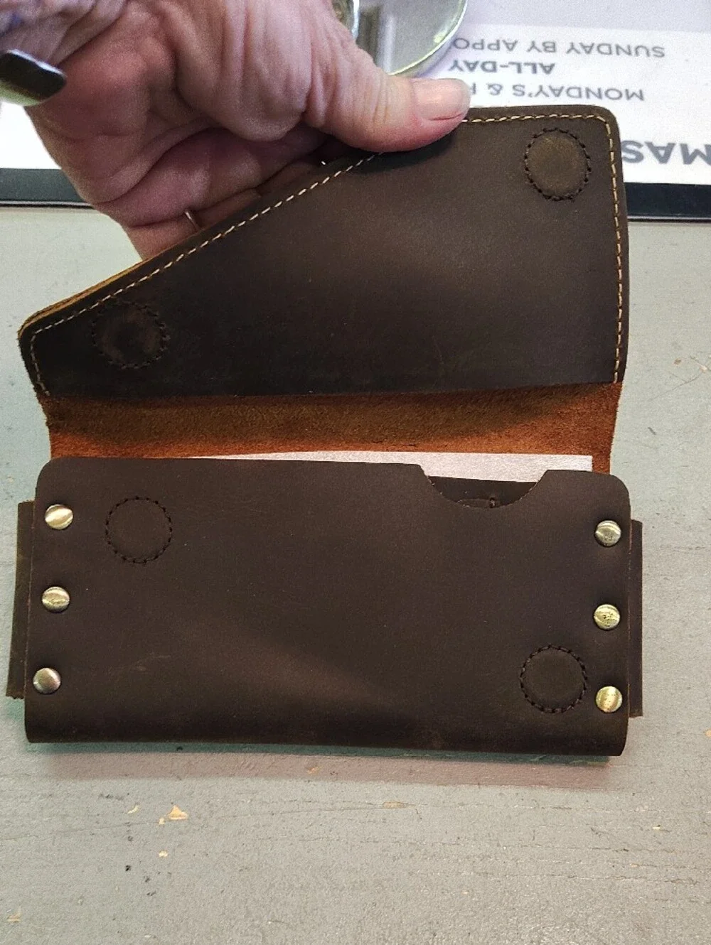 Brown Leather Men’s Wallet & Belt Pouch